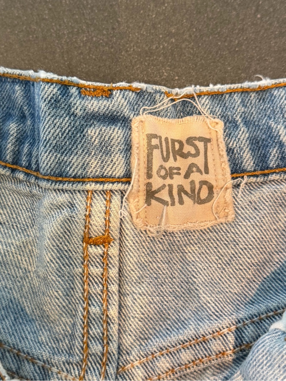 High-Rise Distressed Light Blue Denim Shorts - Women's Jean Shorts - Picture 3 of 3
